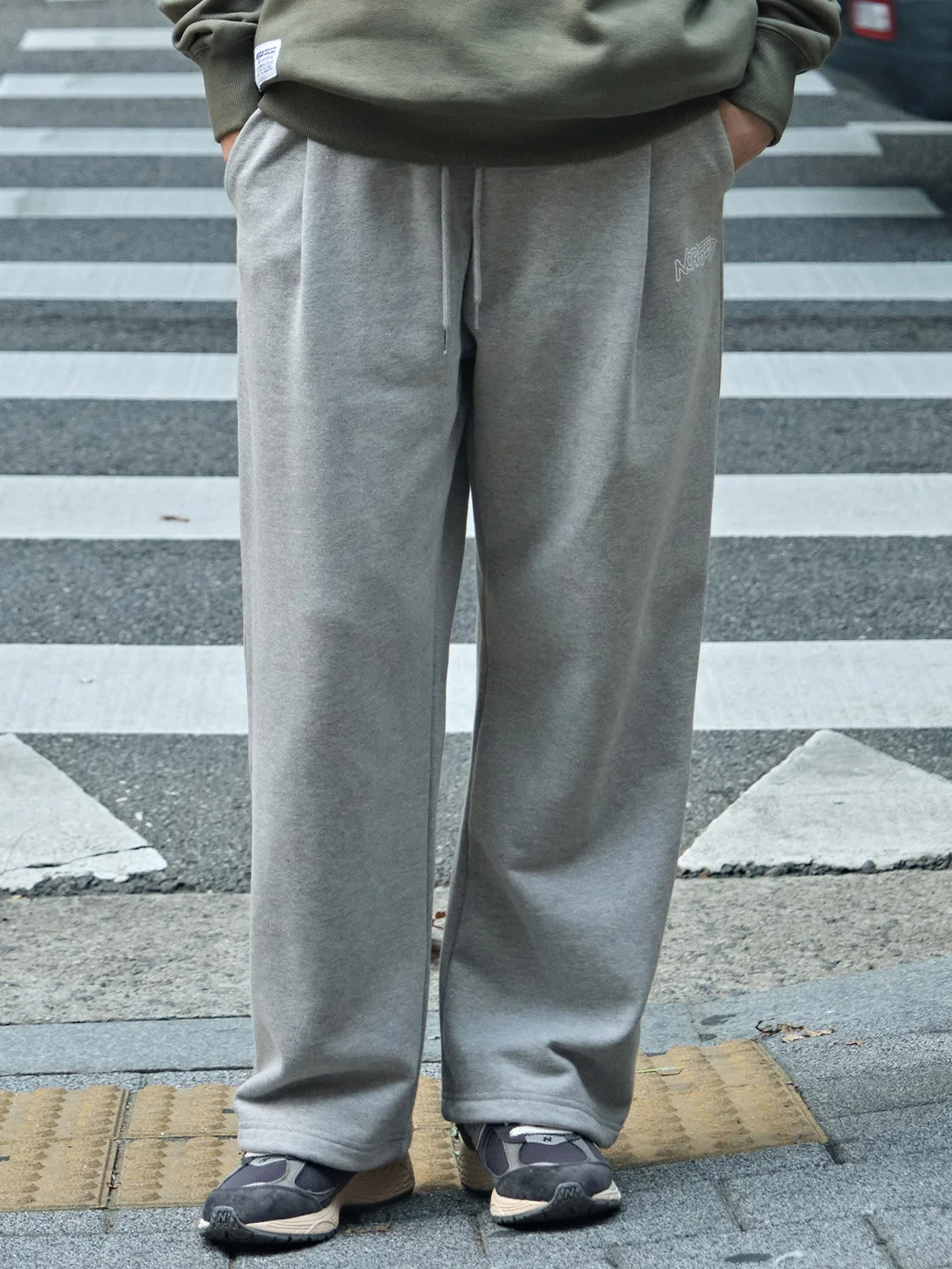 Wide One-Tuck Sweat Pants