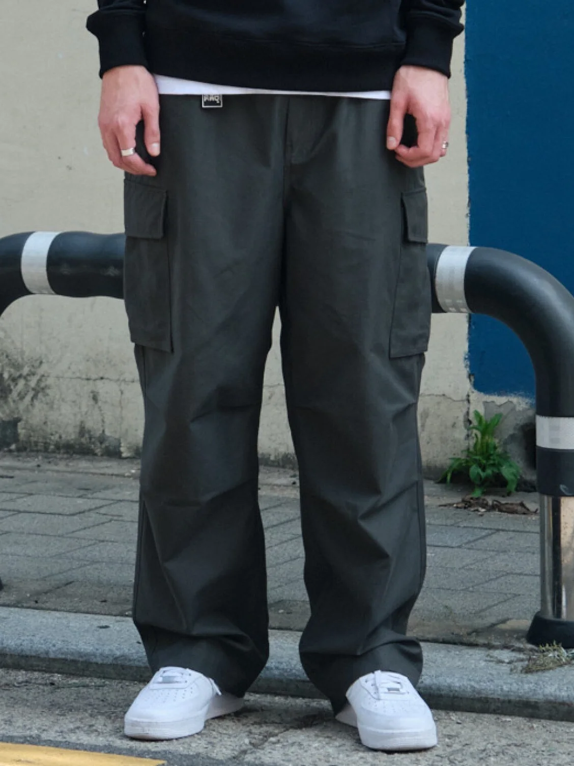 Wide Cotton Cargo Pants